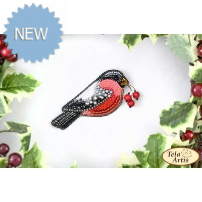 Bead Art Brooch Kit - Bullfinch Bead Art Brooch Kit - Bullfinch
